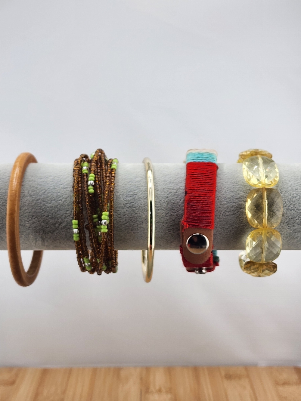 Set Of 5 Vintage / Boho Style Stacking Bracelets 0660